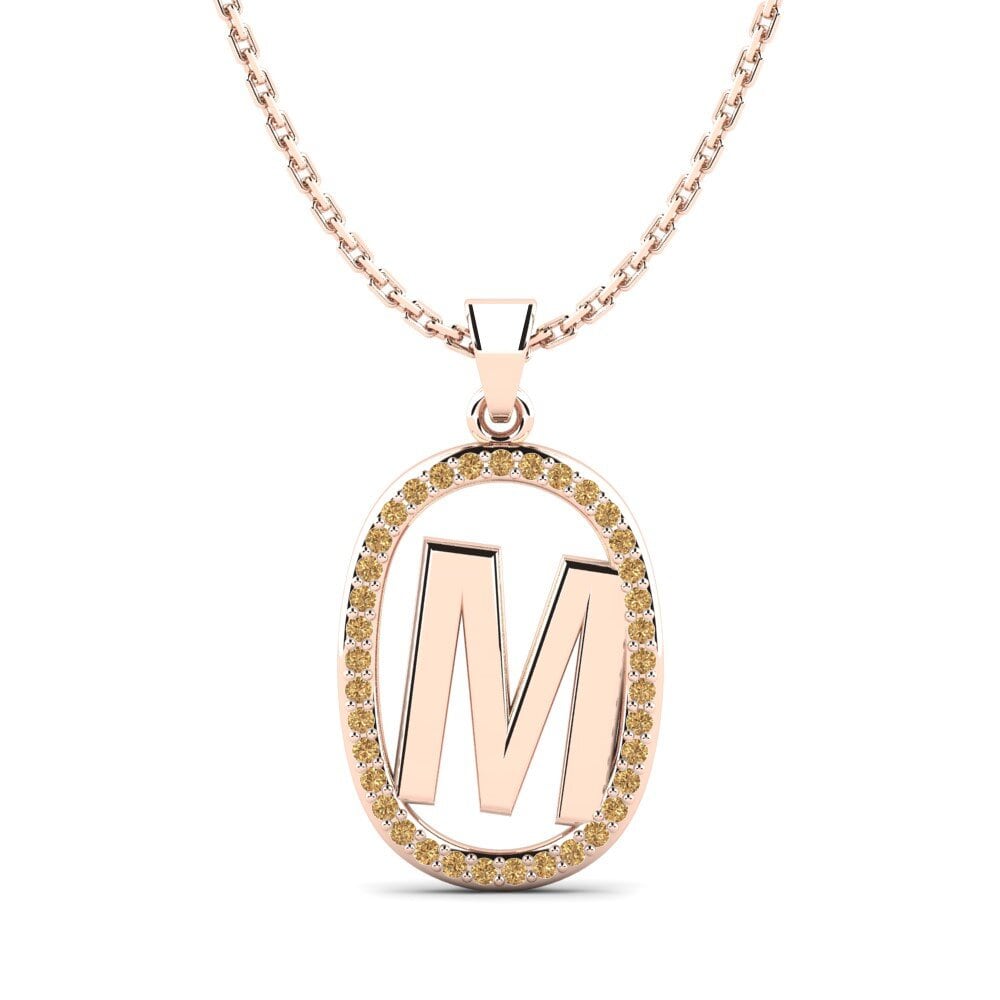 Rotgold 585 Brauner Diamant Damen anhänger Bettye M
