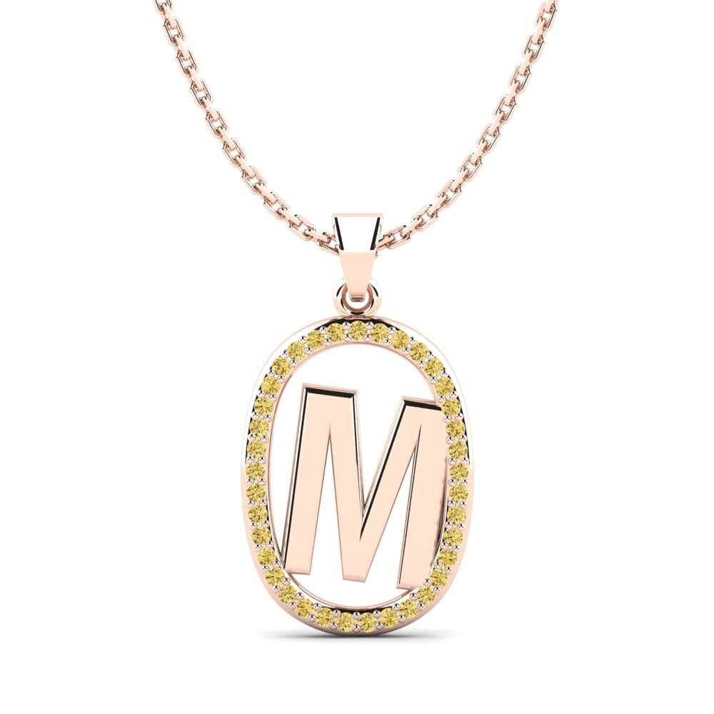 Rotgold 585 Gelber Diamant Damen anhänger Bettye M