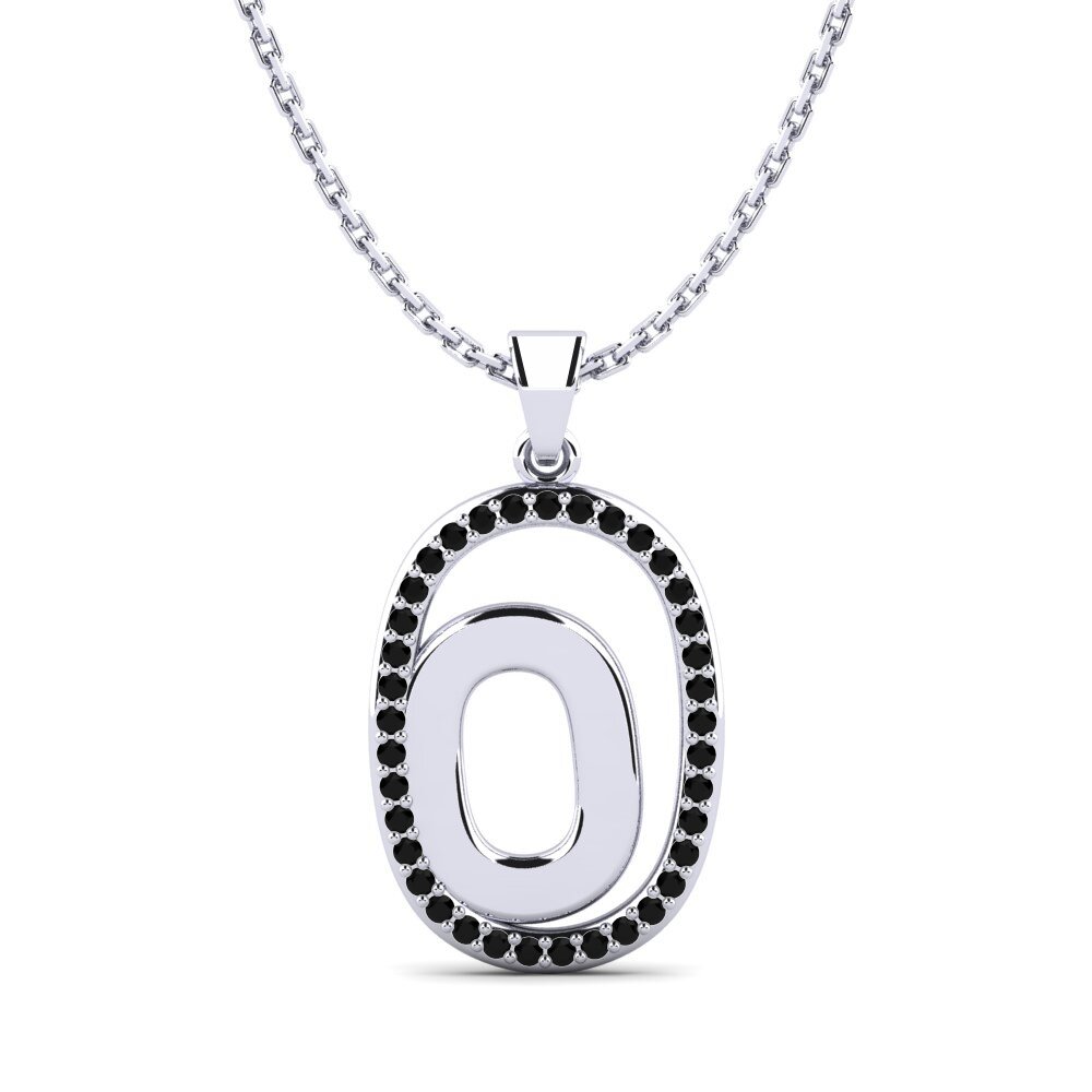 Schwarzer Onyx Damen anhänger Bettye O