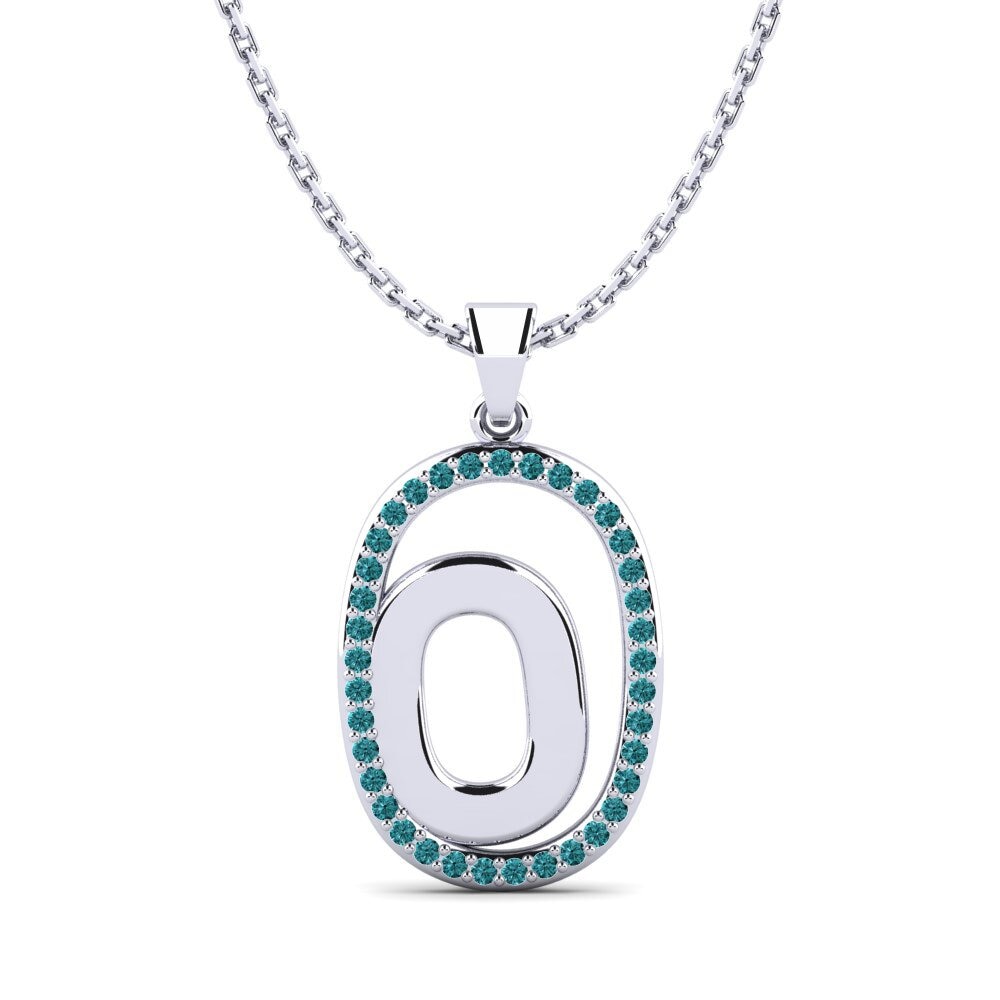 Blauer Diamant Damen anhänger Bettye O