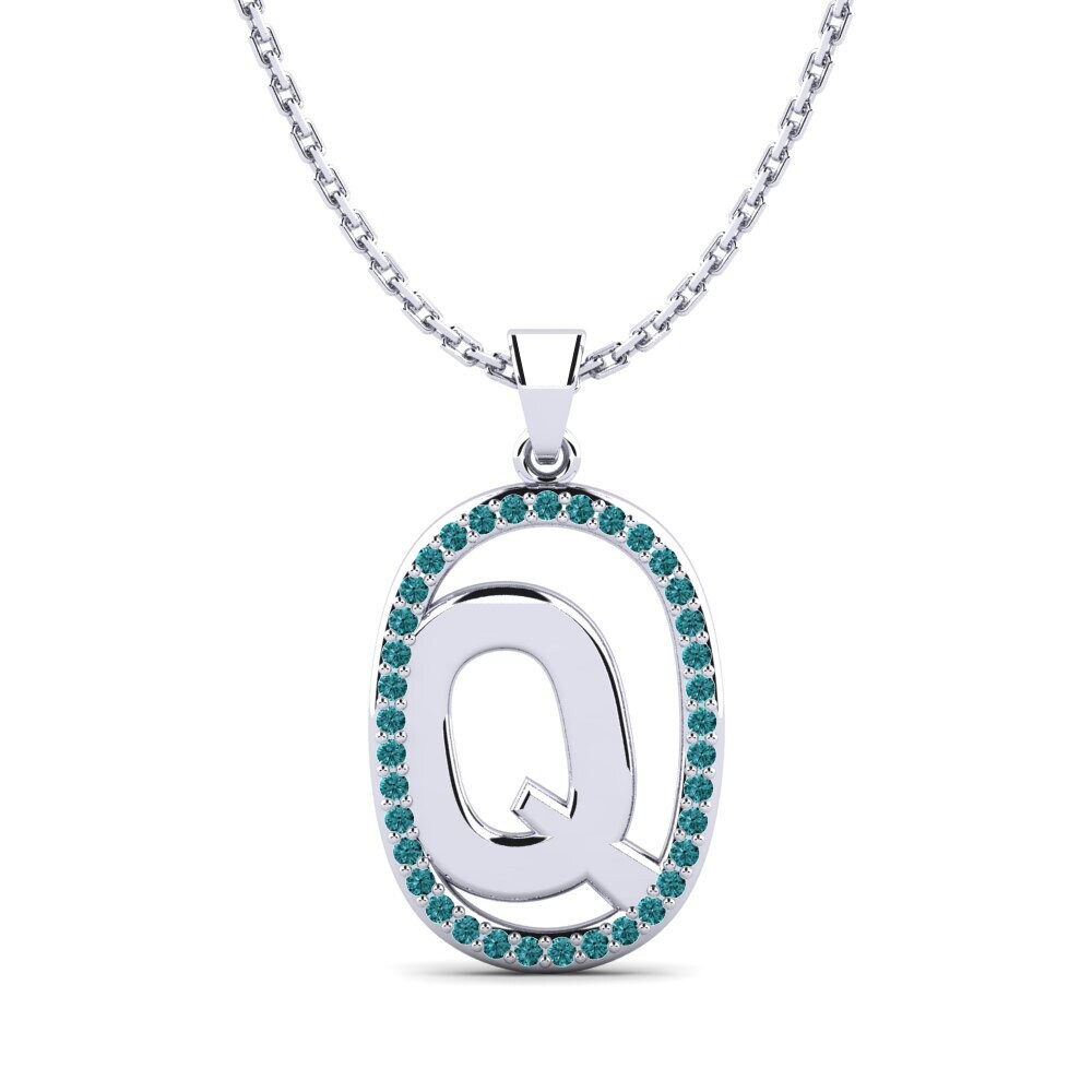 Blauer Diamant Damen anhänger Bettye Q