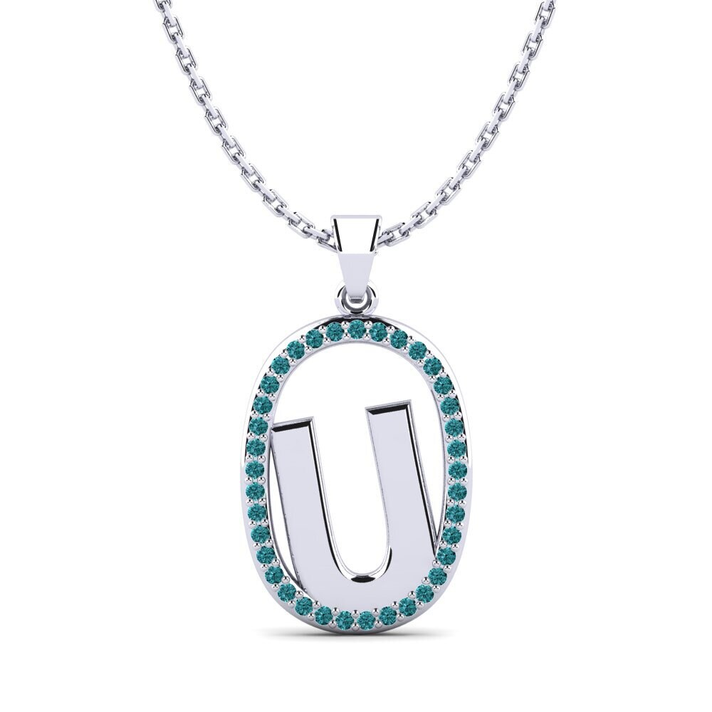 Blauer Diamant Damen anhänger Bettye U