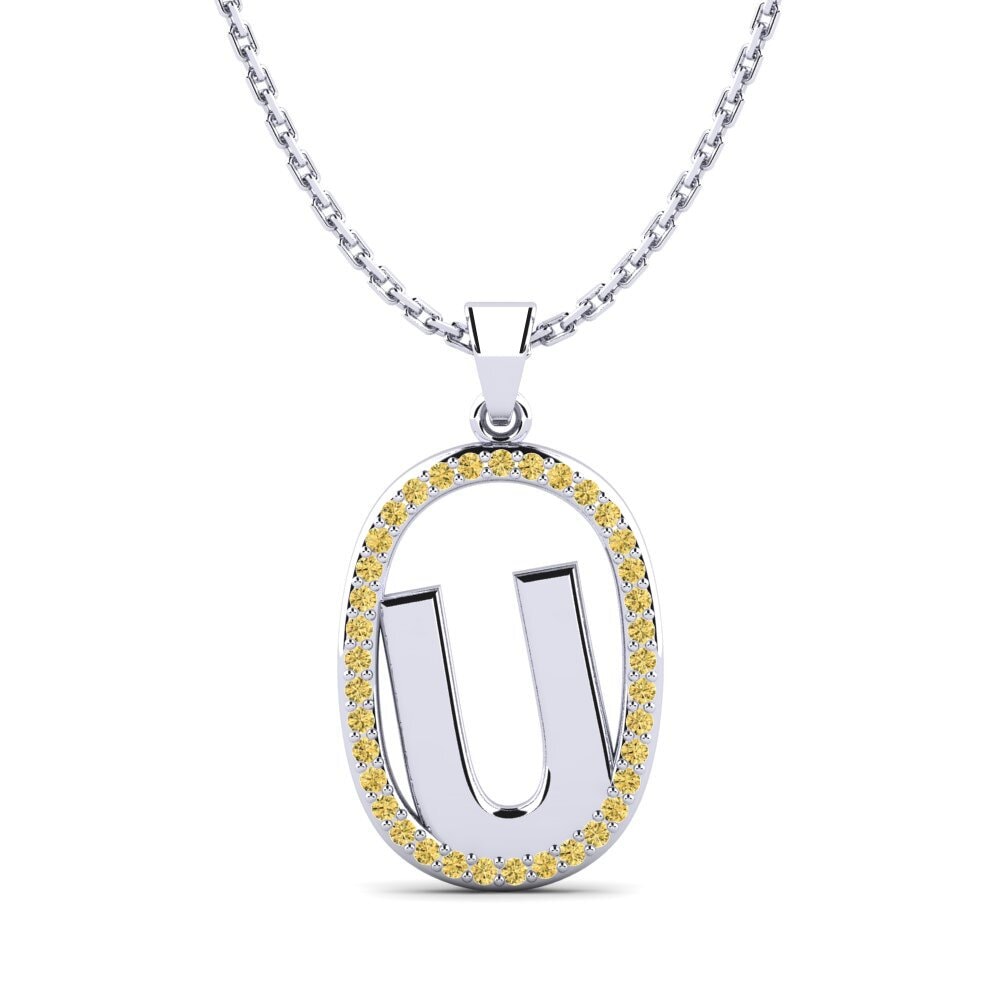 Gelber Diamant Damen anhänger Bettye U
