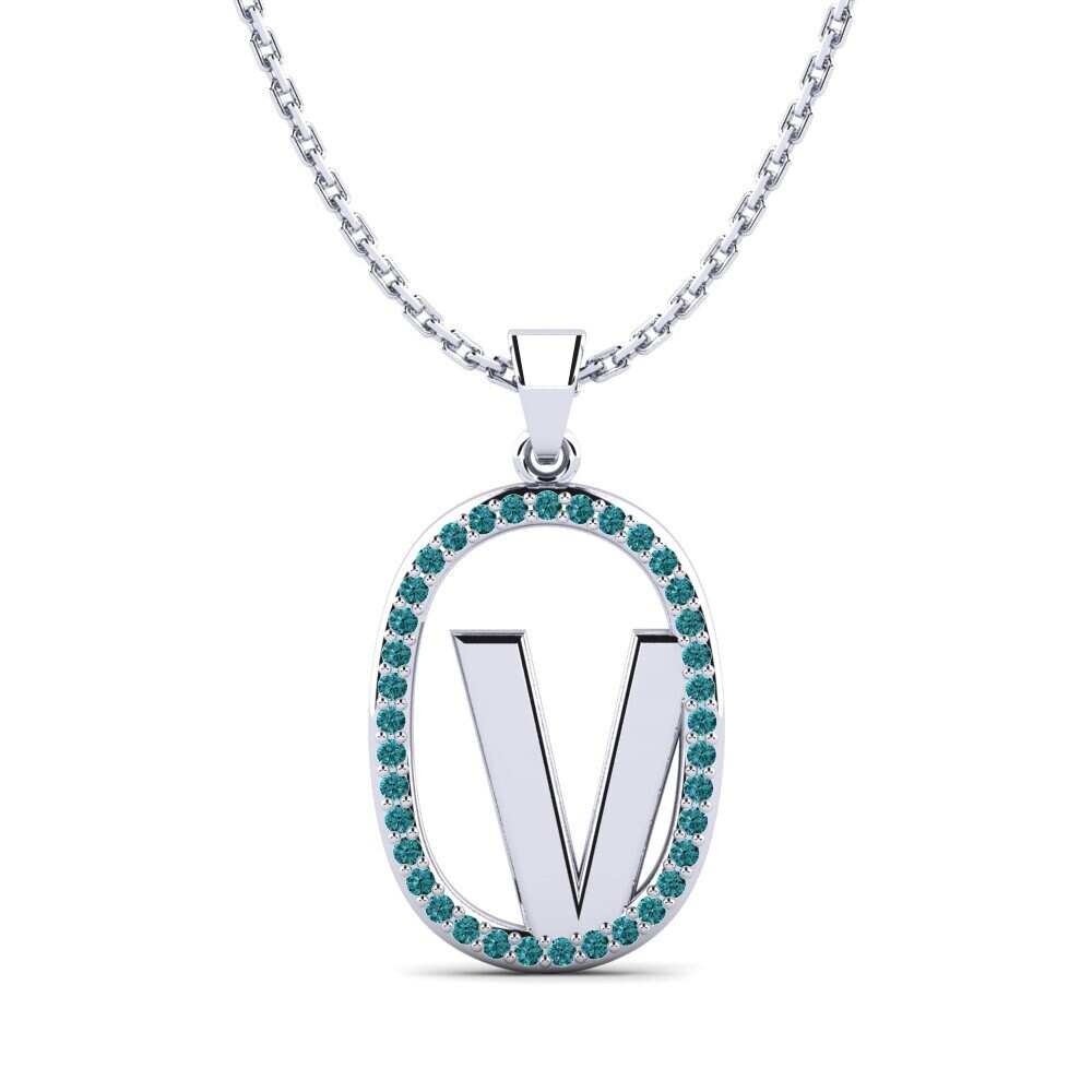 Blauer Diamant Damen anhänger Bettye V