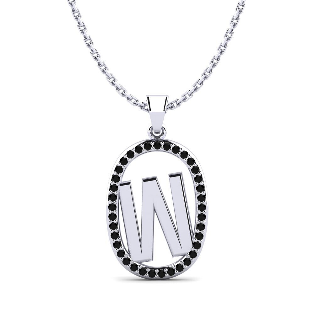 Schwarzer Onyx Damen anhänger Bettye W