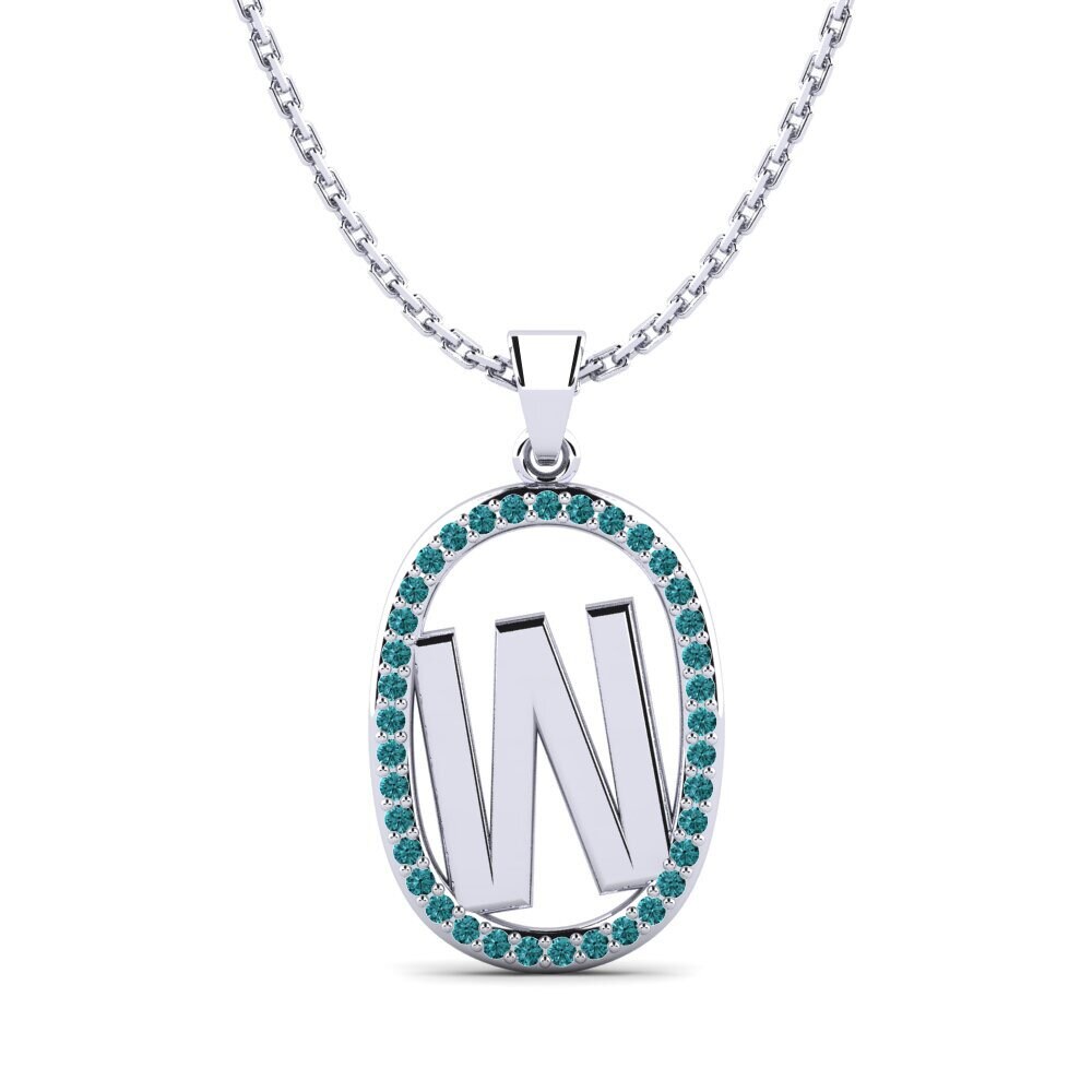 Blauer Diamant Damen anhänger Bettye W