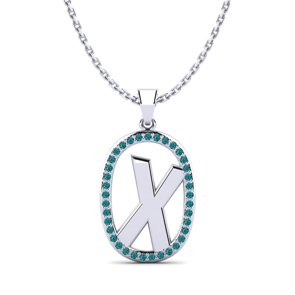 Blauer Diamant Damen anhänger Bettye X