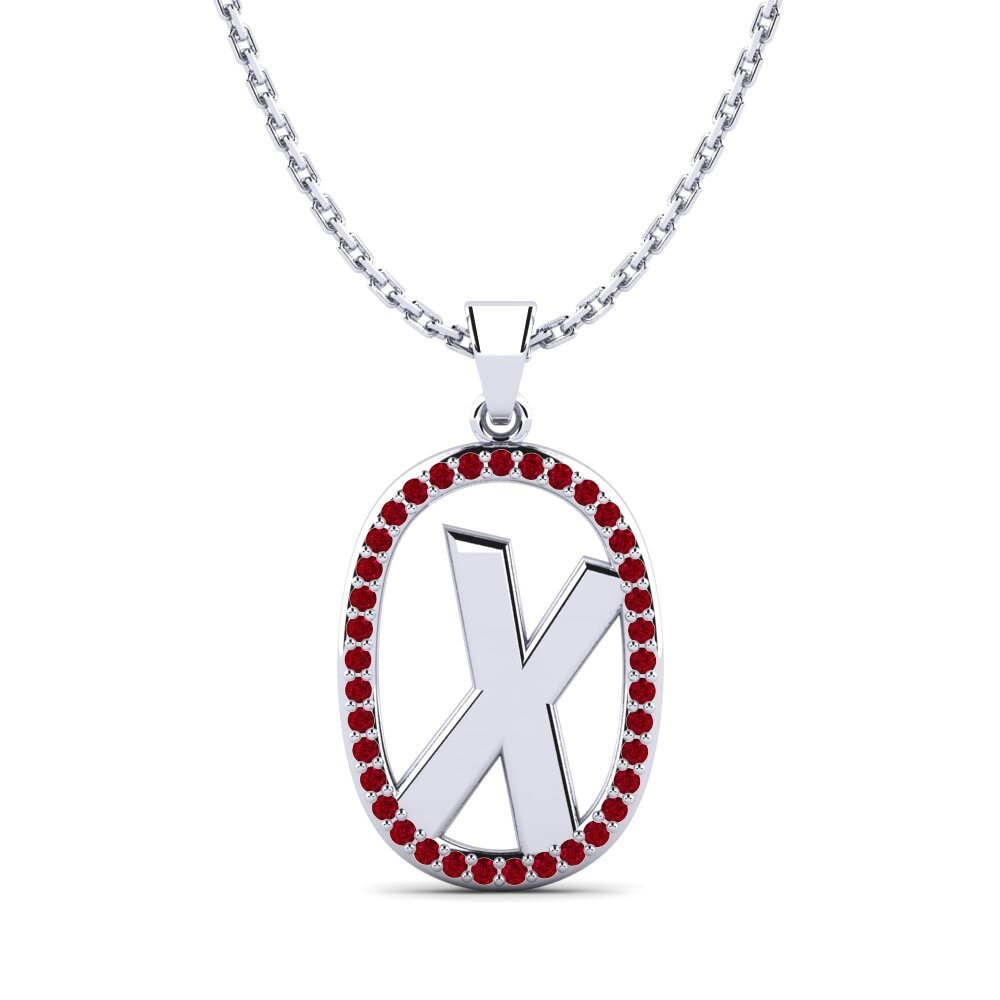 Roter Zirkonia Damen anhänger Bettye X