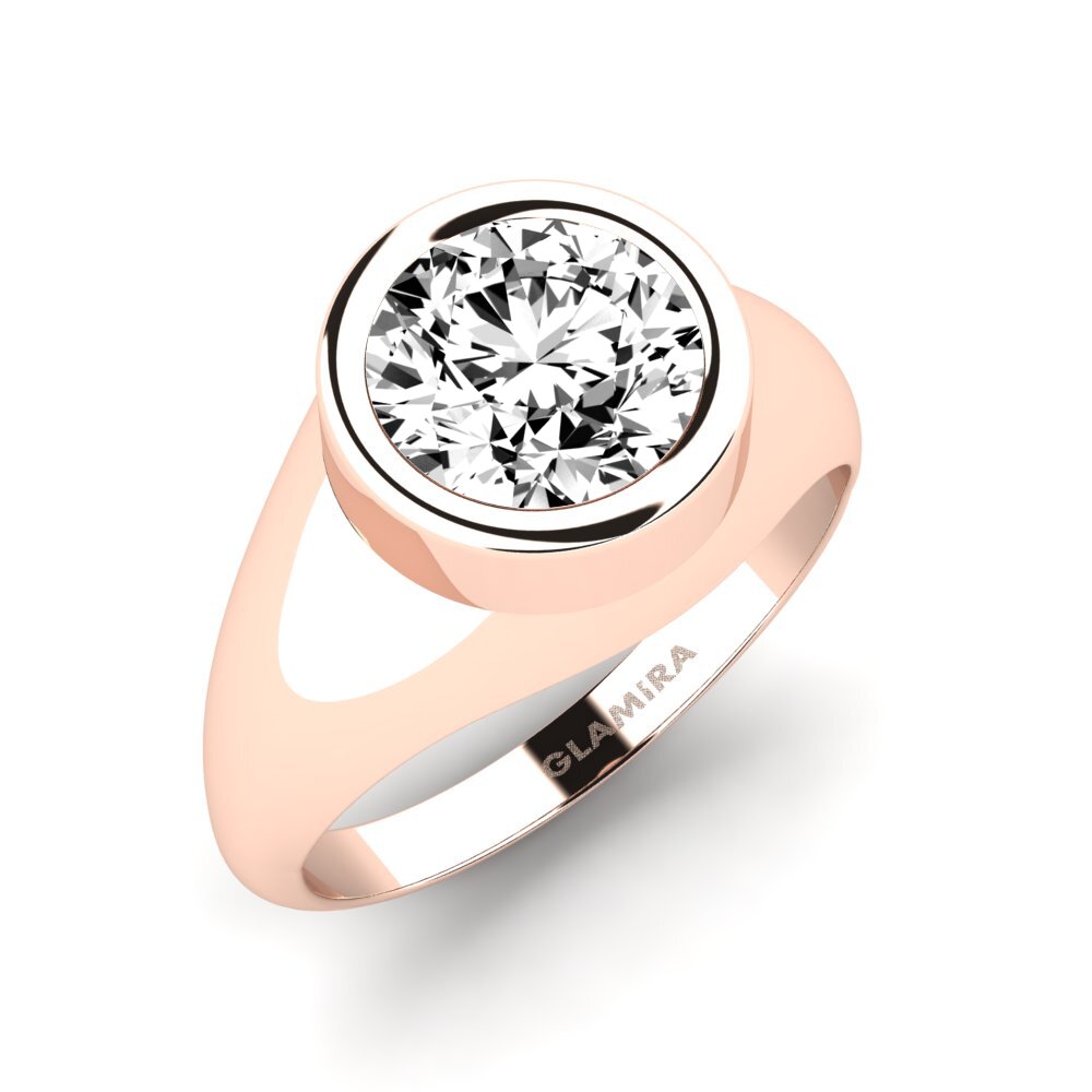 Oro Rosso 585 Moissanite Anello da uomo Bhakta