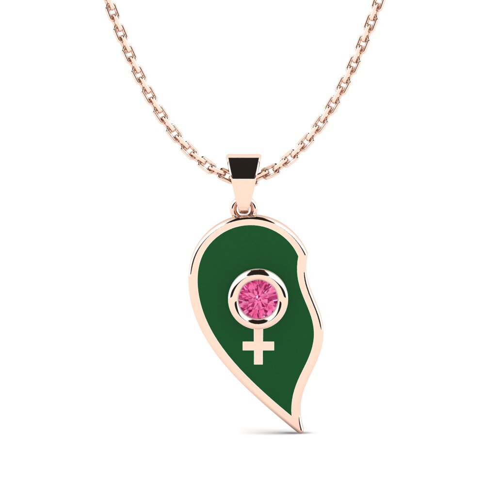 Pink Tourmaline Women's Pendant Biarrit Women