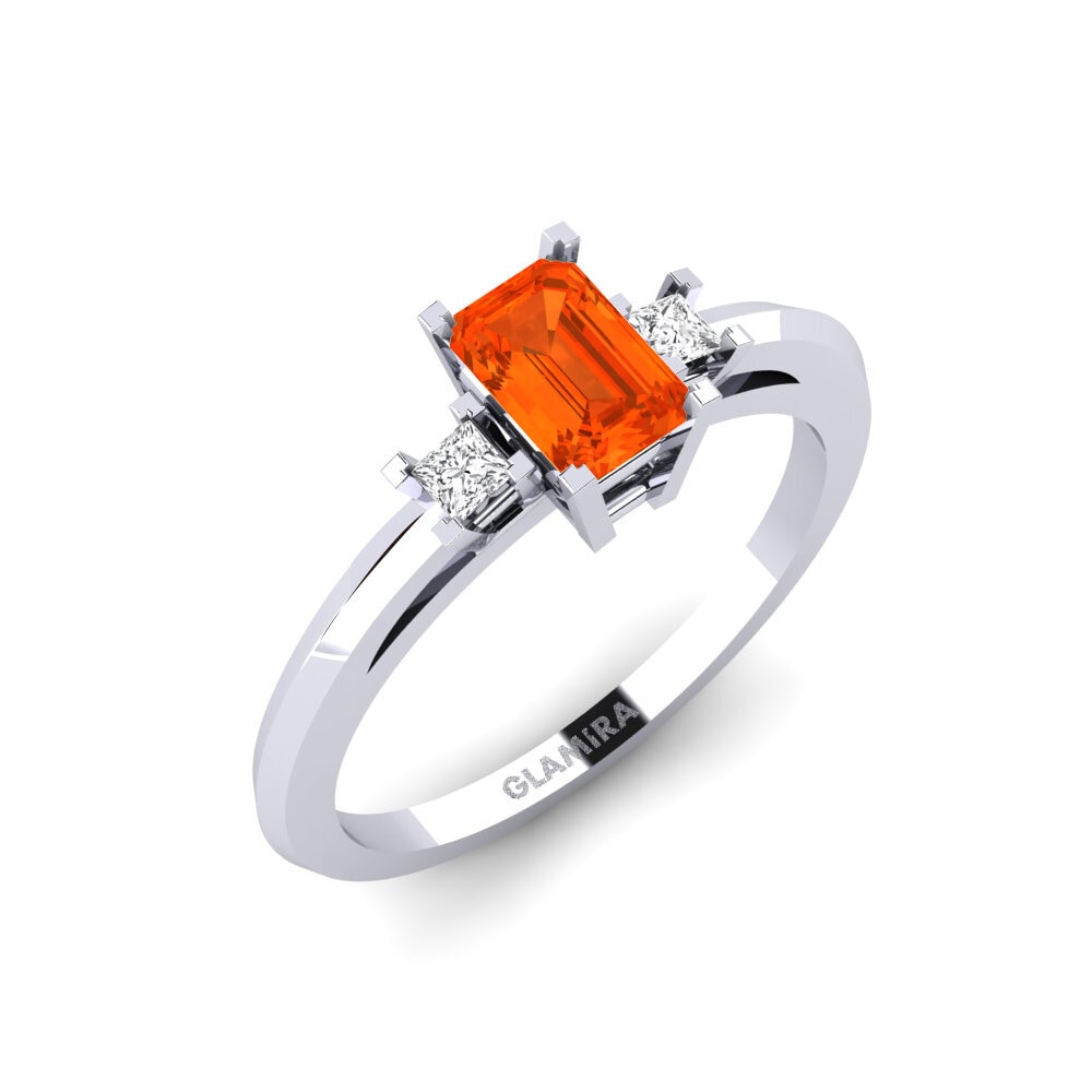 Fire Opal Engagement Ring Biarritz