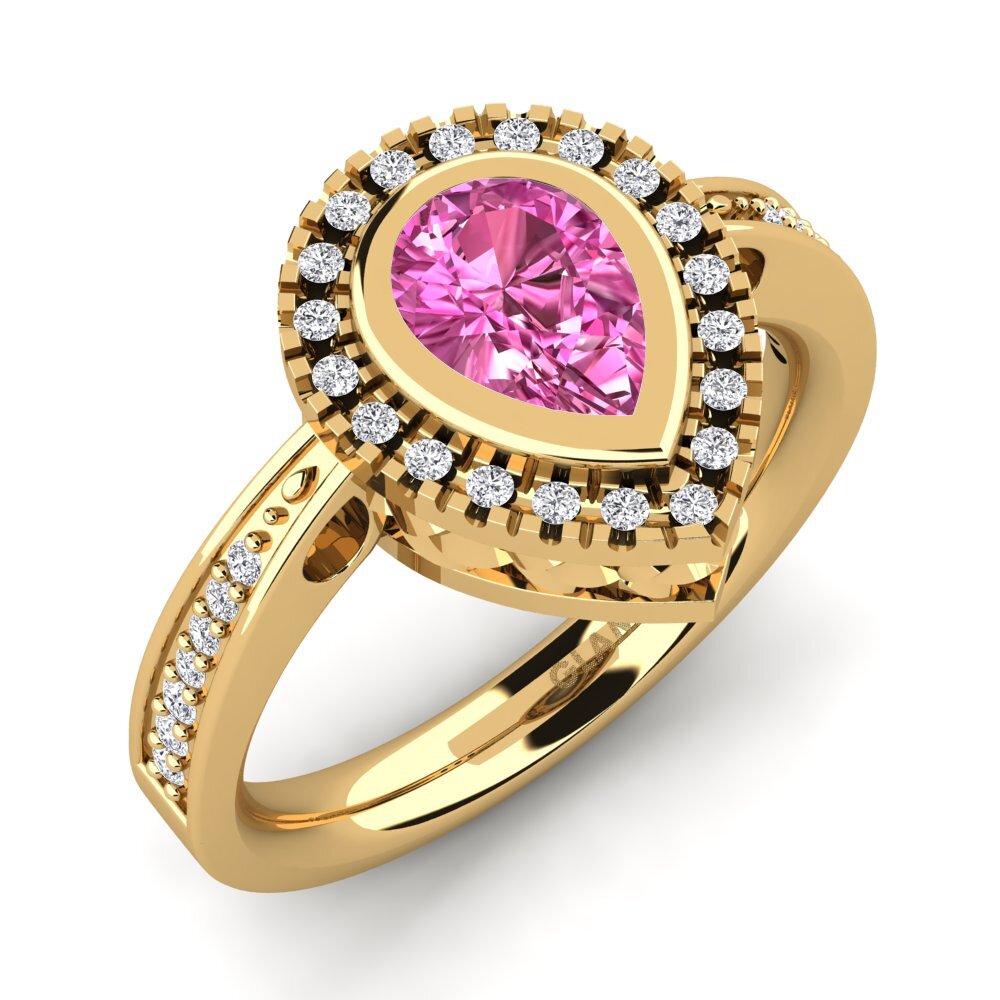 Pink Topaz Engagement Ring Bibury