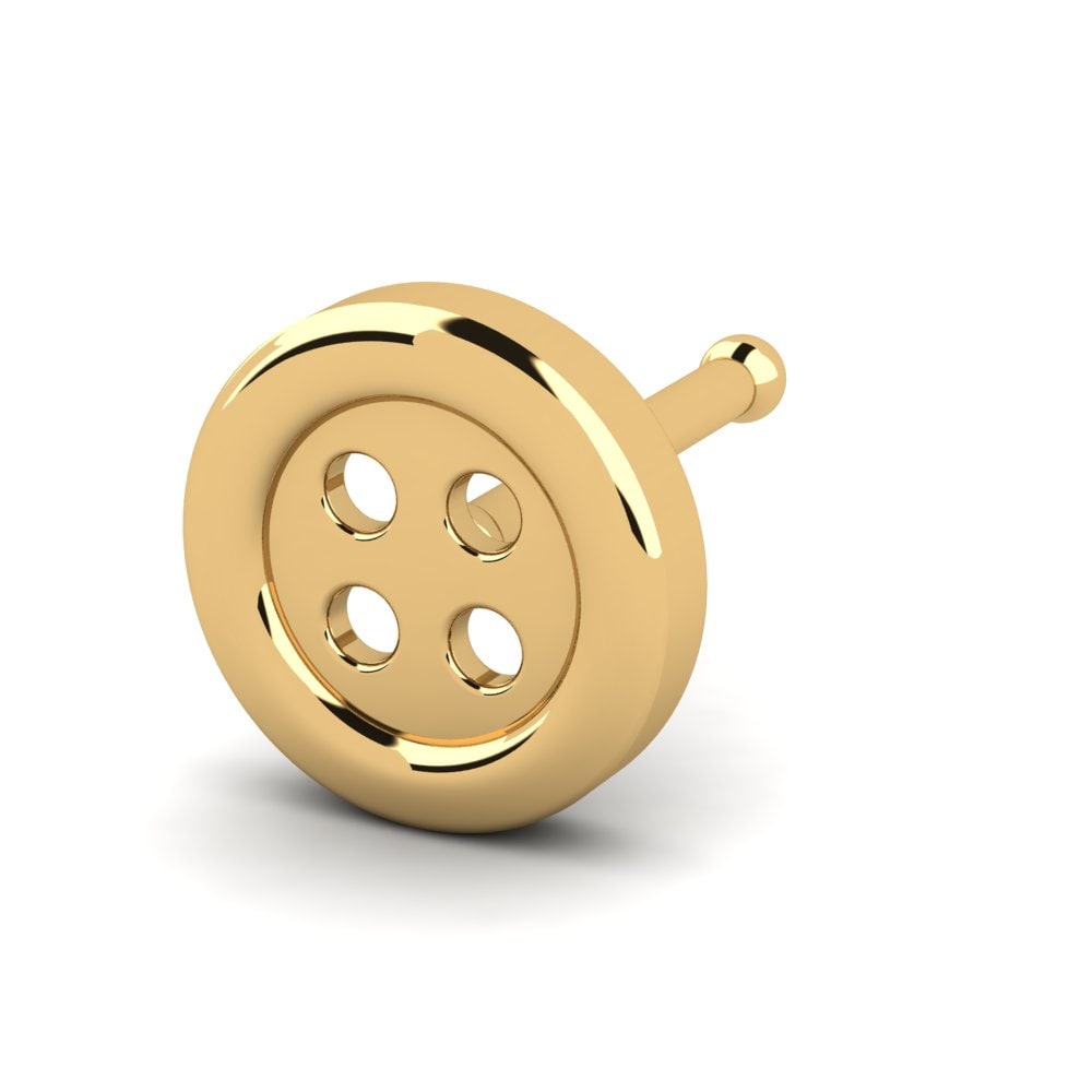 18K Geel Goud Neus Pin Biffle
