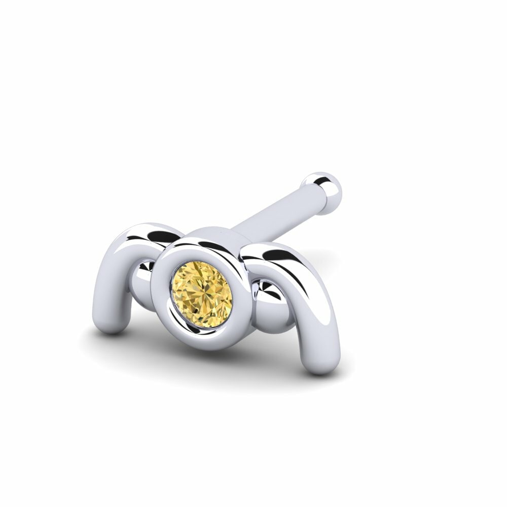Gele Diamant Neus Pin Bifigh