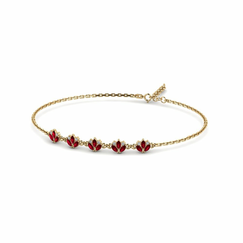 Zircone Rouge Bracelet pour femme Bifise