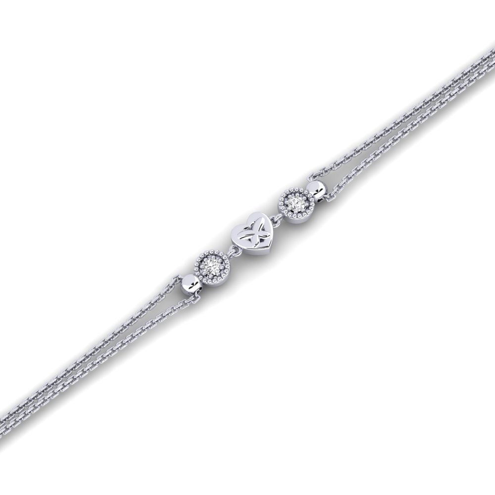 Zafiro blanco Pulsera de Mujer Bigoriatte