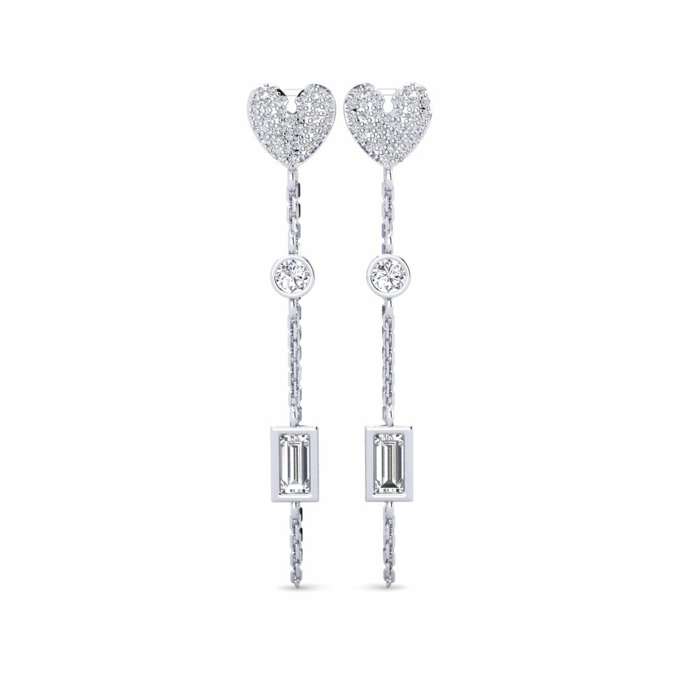 Boucle d'oreille femme Bilanc Or Blanc 750