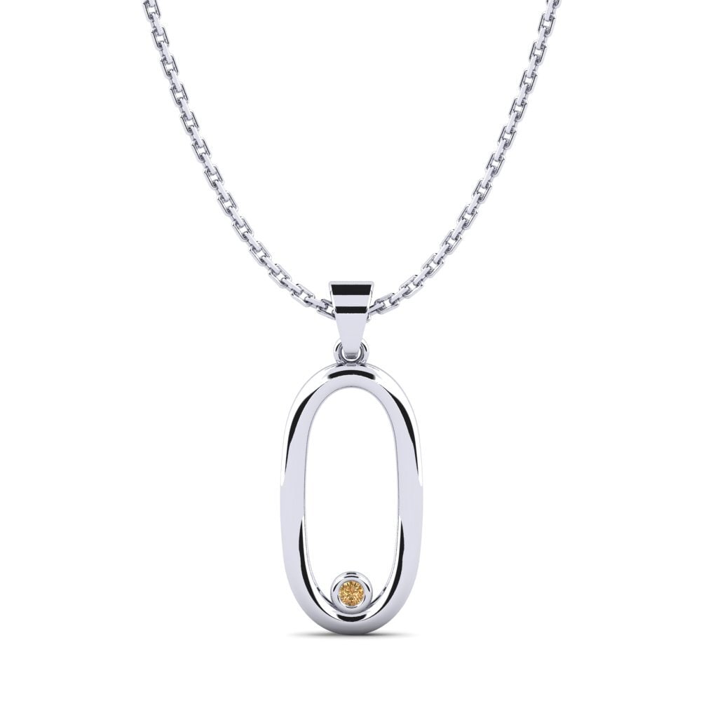 Diamante café Colgante de Mujer Bilancia