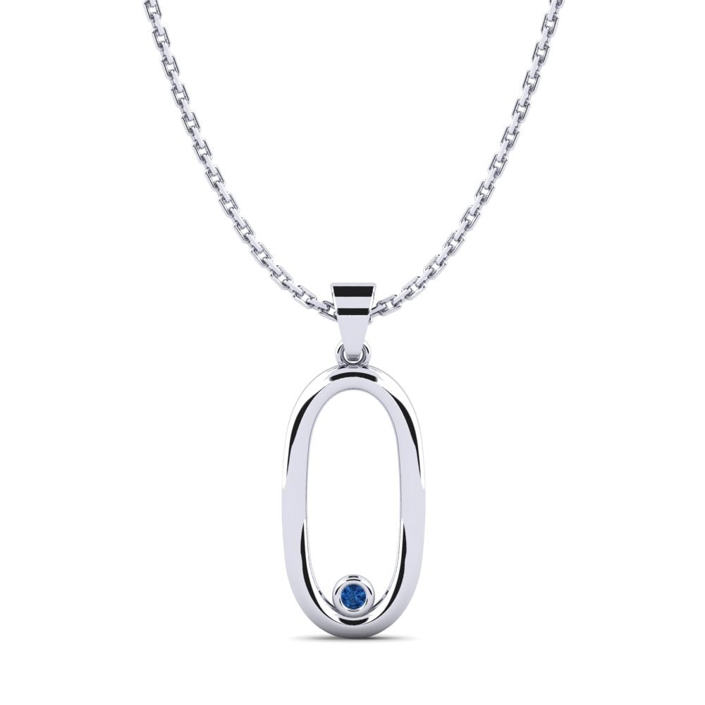 Circonita Azul Oscuro Colgante de Mujer Bilancia