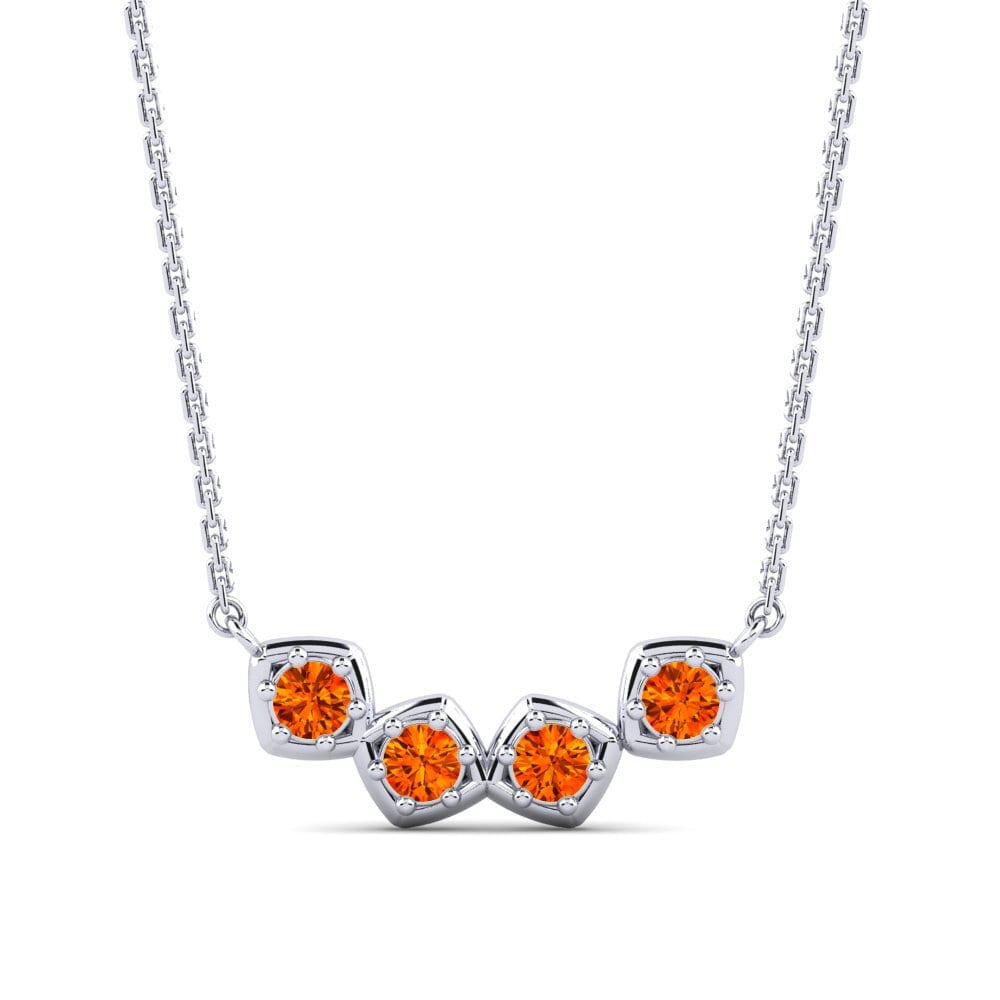 Zafiro Naranja Collar de Mujer Bingsbanizat