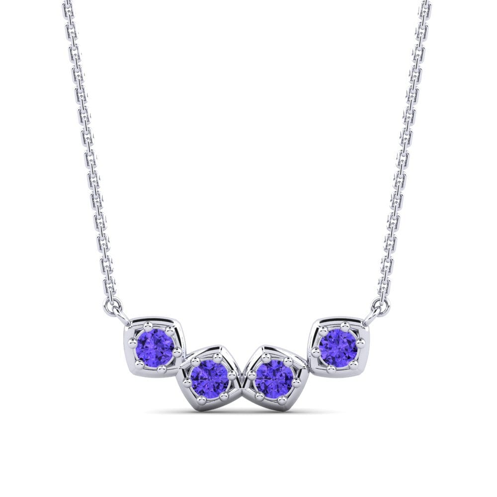 Tròn Đá Tanzanite Dây chuyền nữ Bingsbanizat