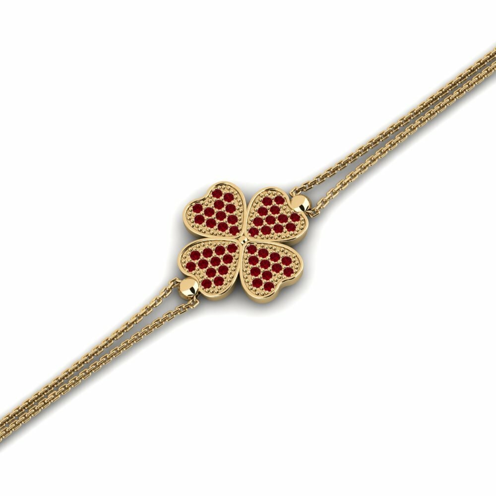 Zircone Rouge Bracelet pour femme Bioyino