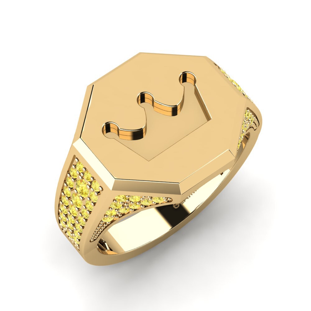 Yellow Sapphire Men's Ring Biquill