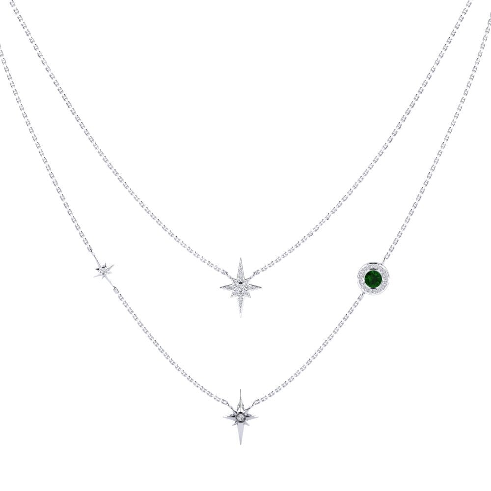 Green Tourmaline Women's Necklace Birdun