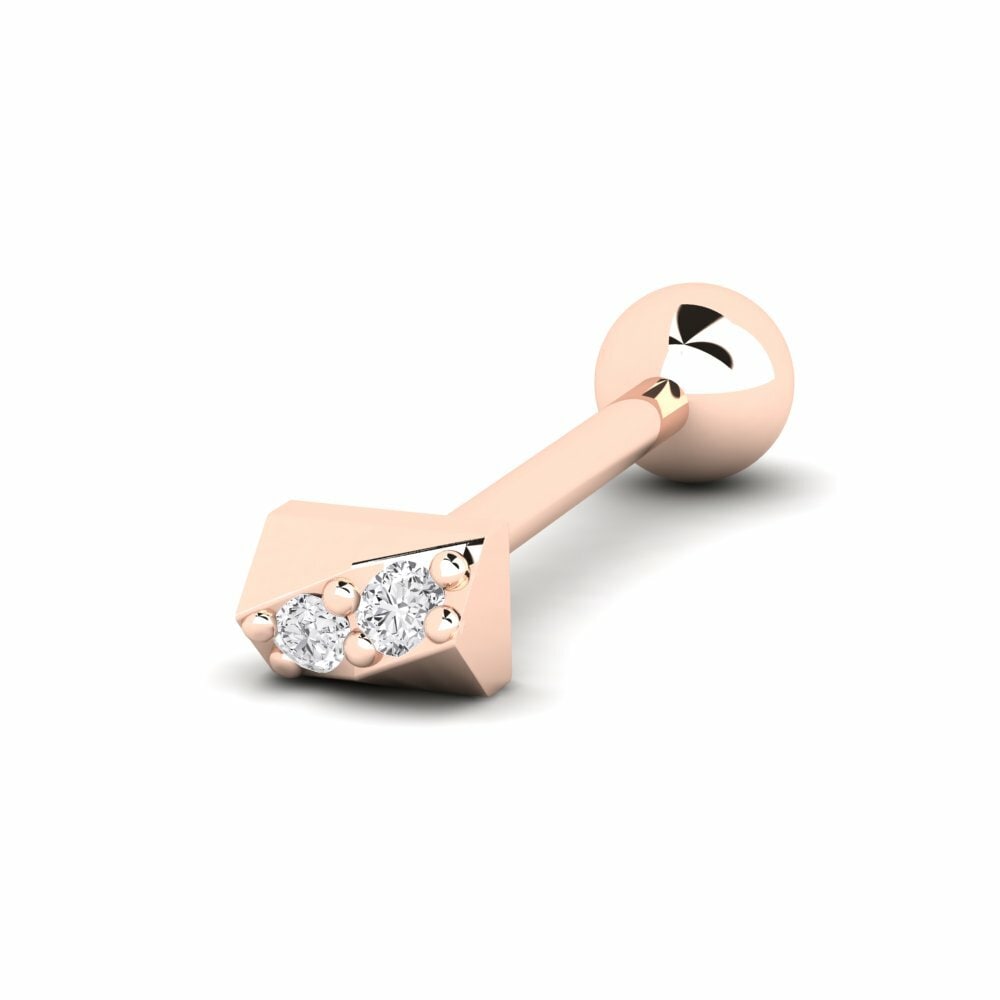 9ct Rose Gold Ear Piercing Biriwira