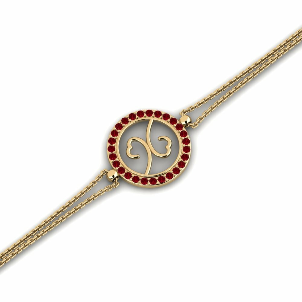 Zircone Rouge Bracelet pour femme Birtabal