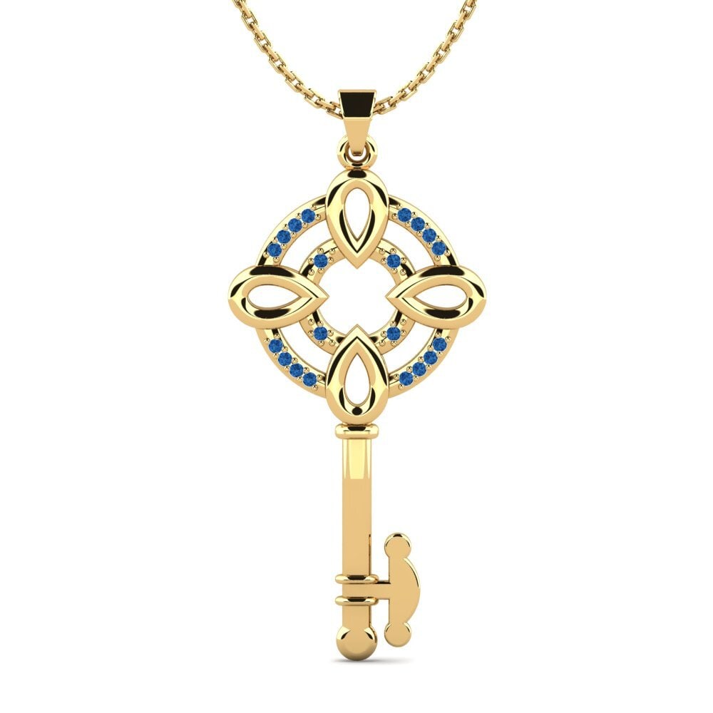 Dark Blue Zirconia Women's Pendant Birute