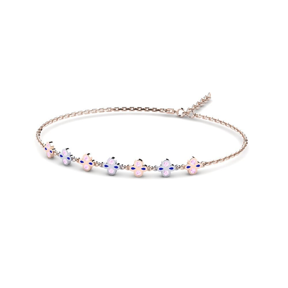 Pink Sapphire Women's Bracelet Bitted