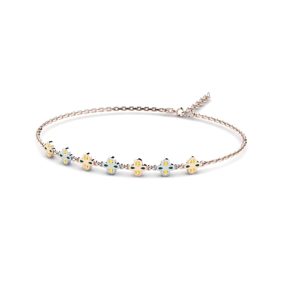 Yellow Sapphire Women's Bracelet Bitted