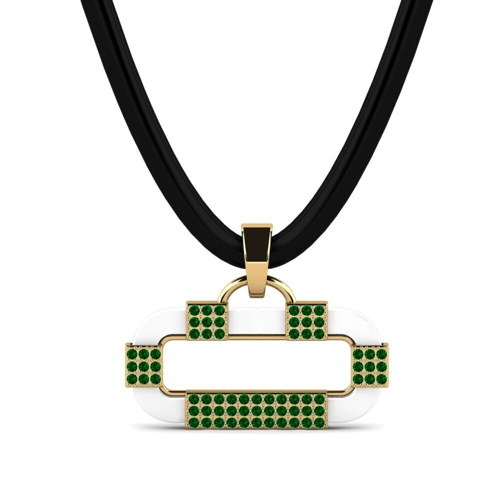 Green Zirconia Men's Pendant Blackshire