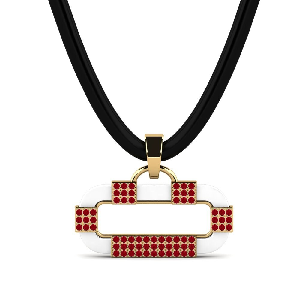 Red Zirconia Men's Pendant Blackshire