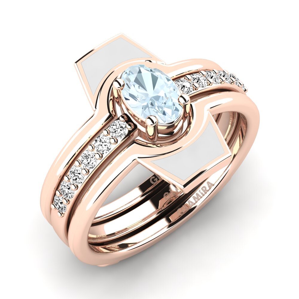 Aguamarina Anillo Blada SET