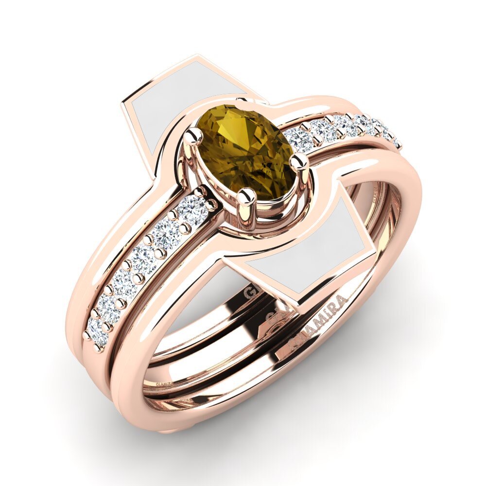 Brown Zircon Ring Blada SET