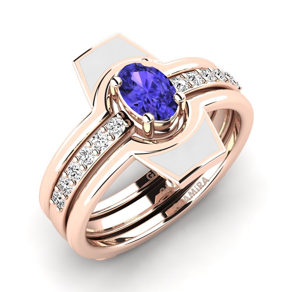 Tansanit Ring Blada SET