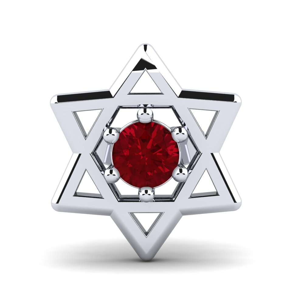 Red Zirconia Men's Earring Blaesus