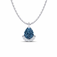 Diseño Solitario Diamante Azul COLGANTES