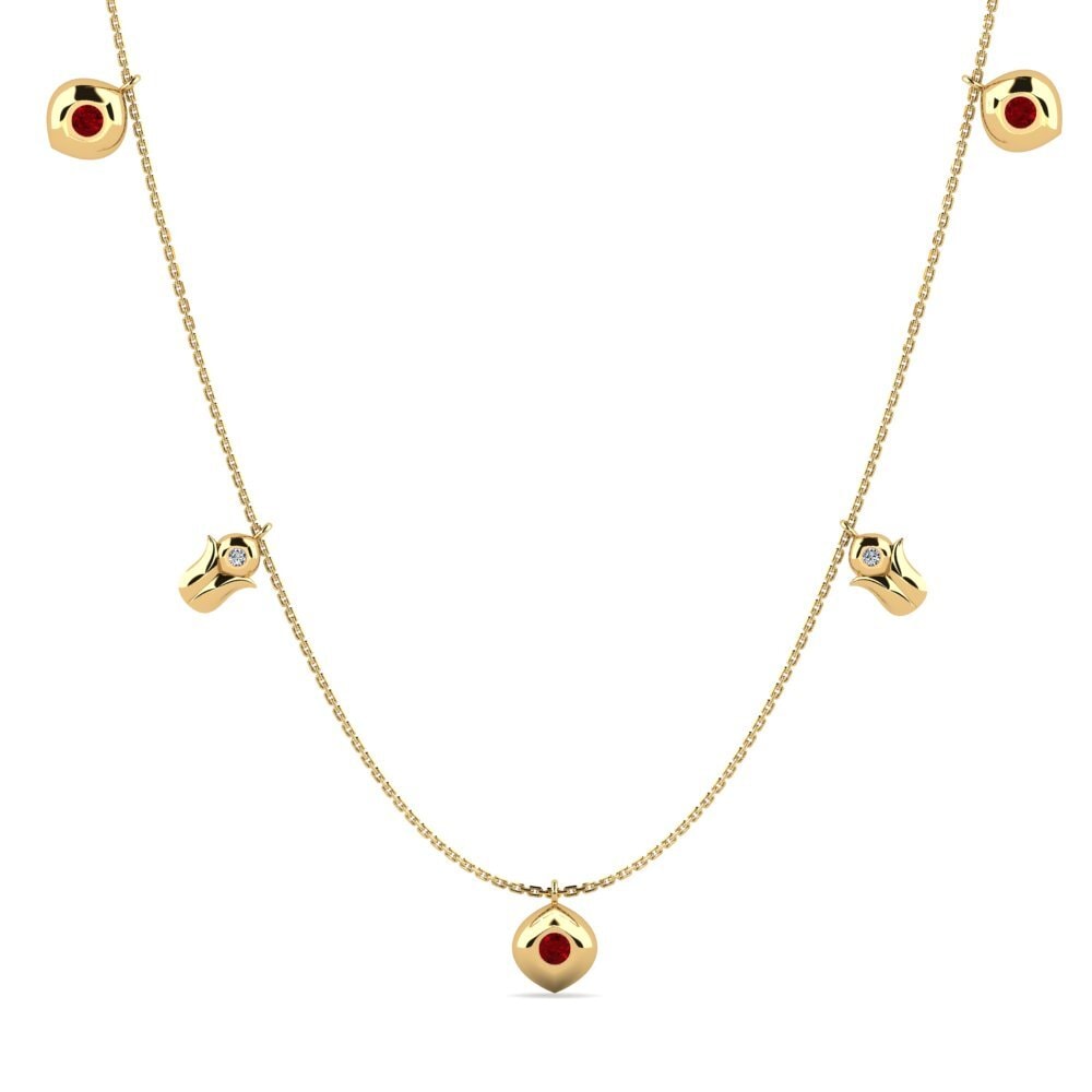 Red Zirconia Women's Necklace Blandinazx
