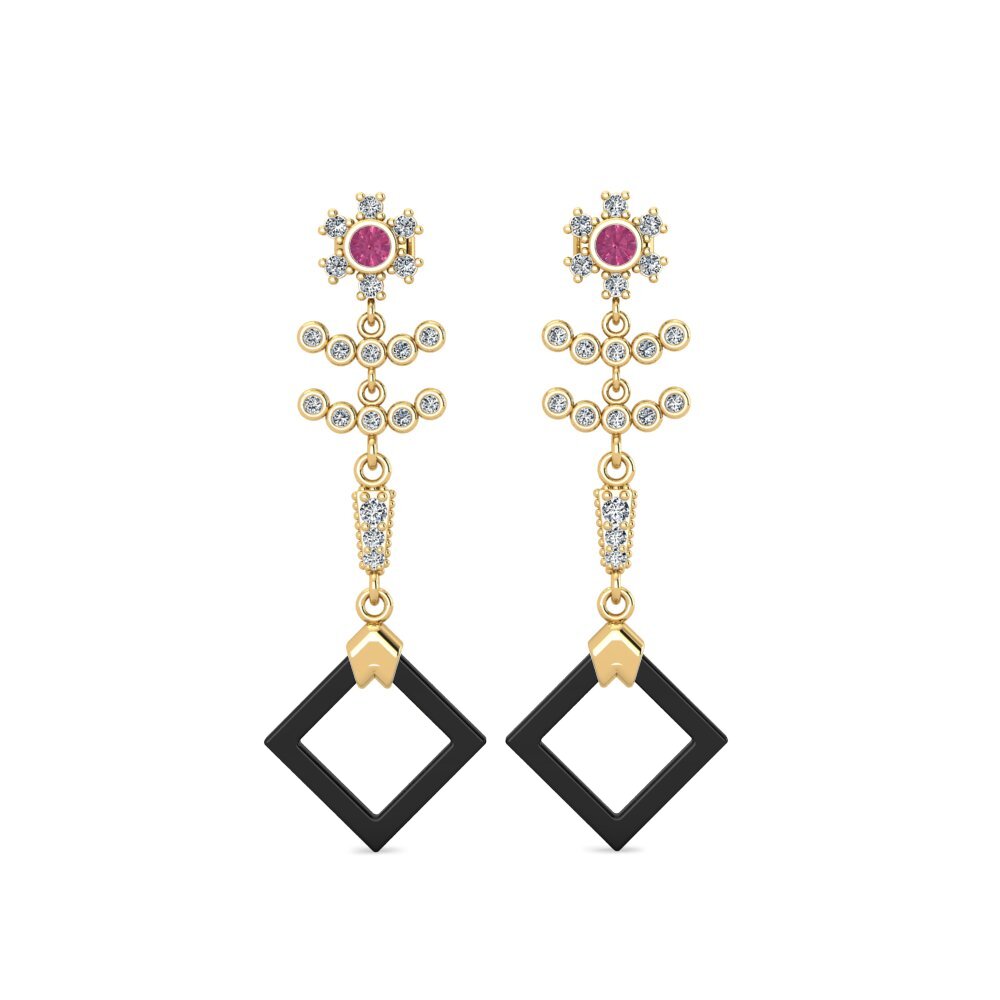 Round Pink Tourmaline Women's Earring Blerta