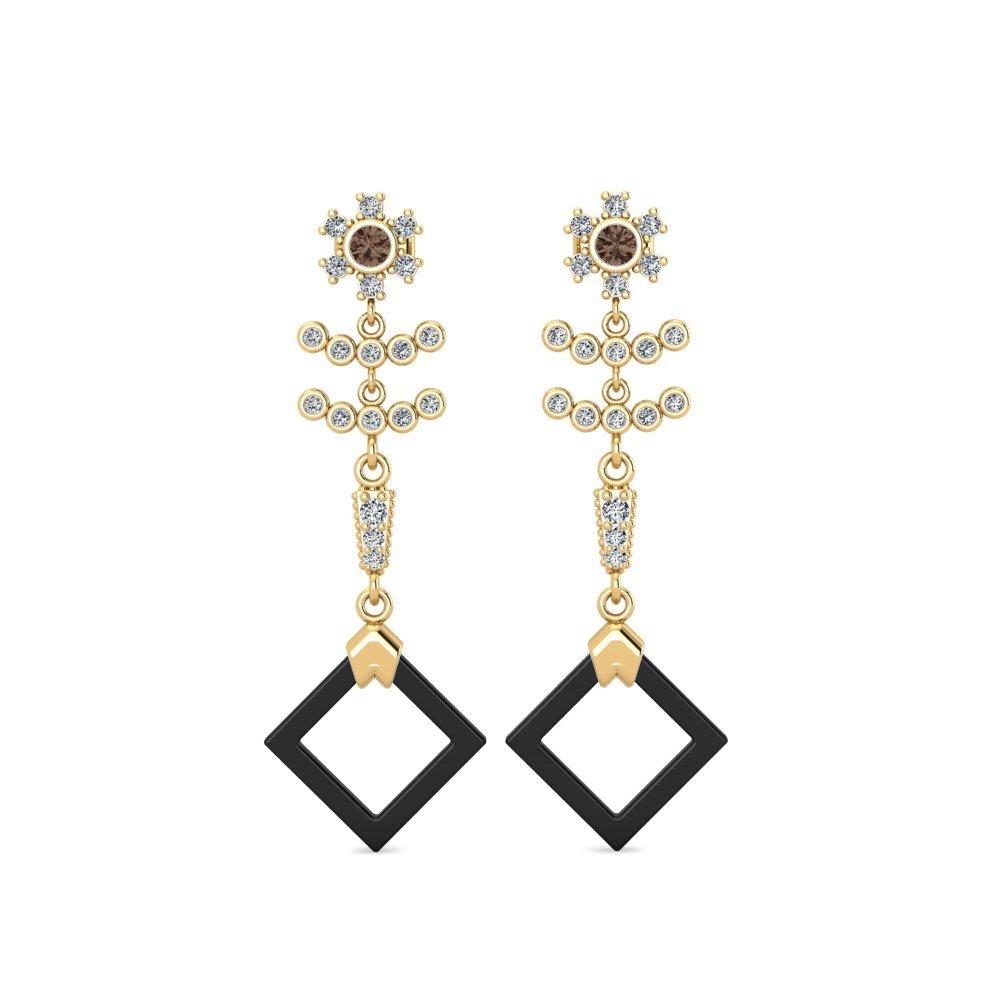Round Smoky Quartz Women's Earring Blerta