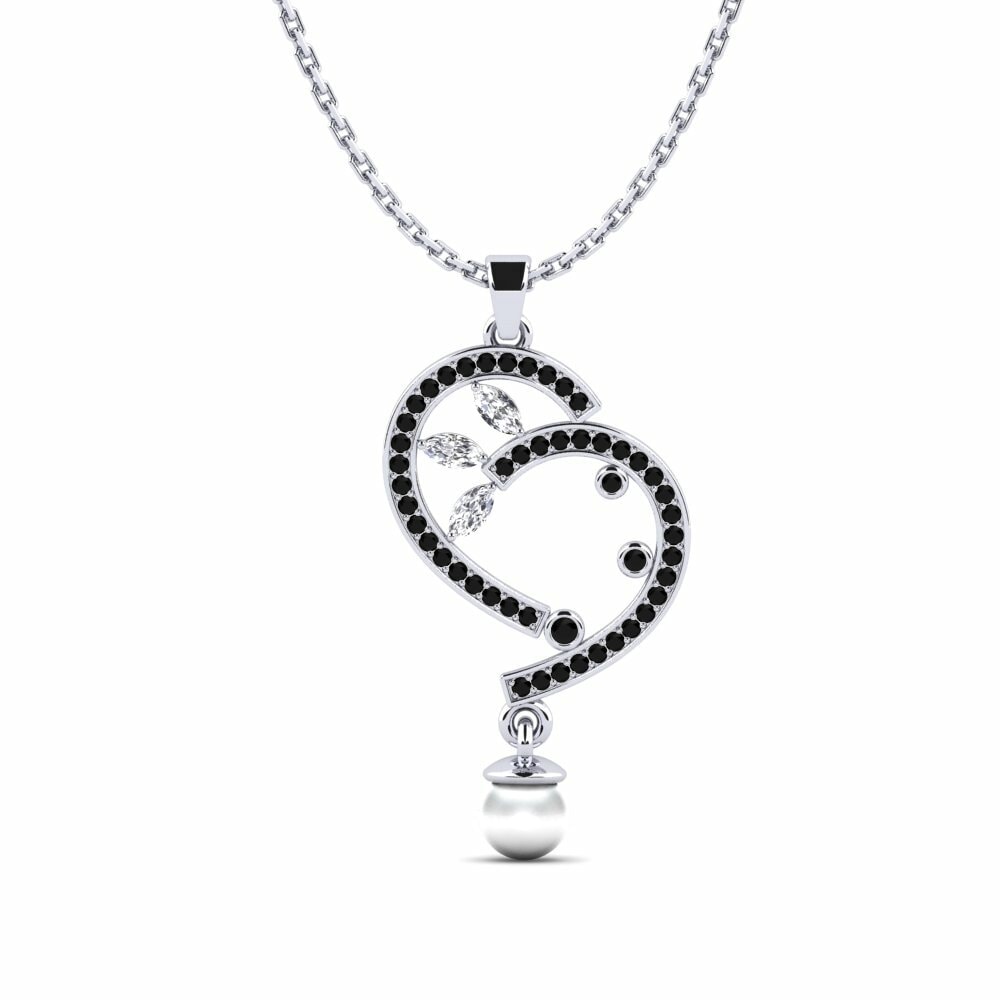 Diamant Noir Pendentif pour femme Blister