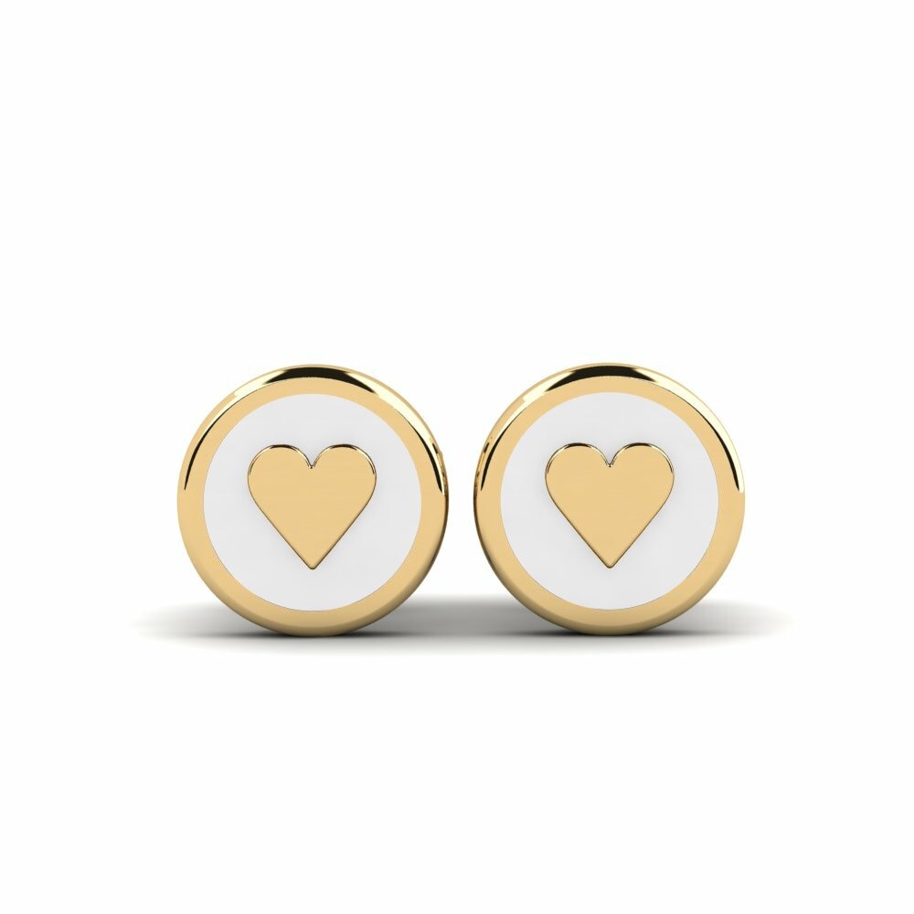 Heart 9k Yellow Gold Earrings