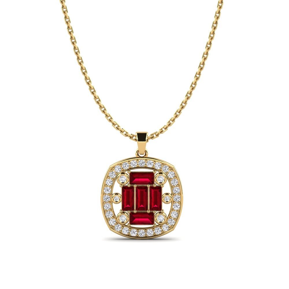 Red Zirconia Women's Pendant Bluebook