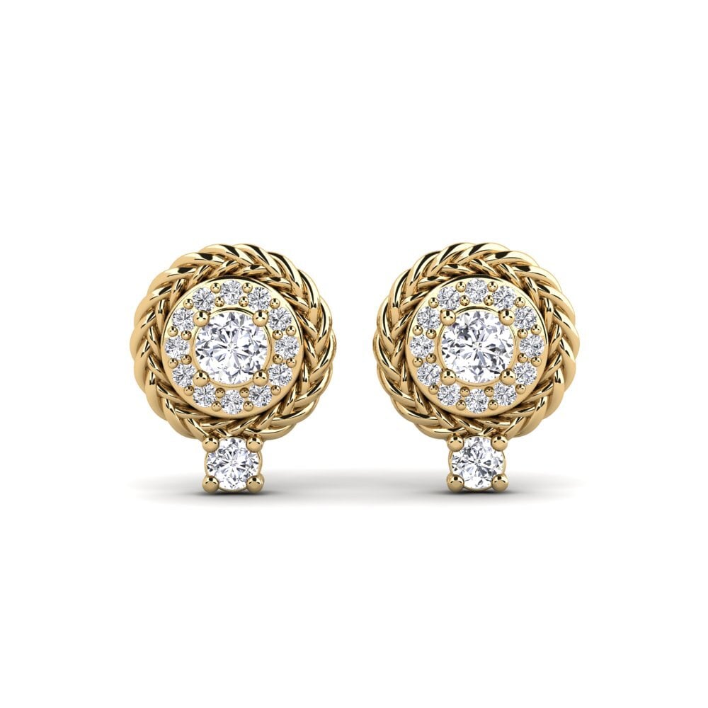 Ronde Diamant Boucle d'oreille femme Blume