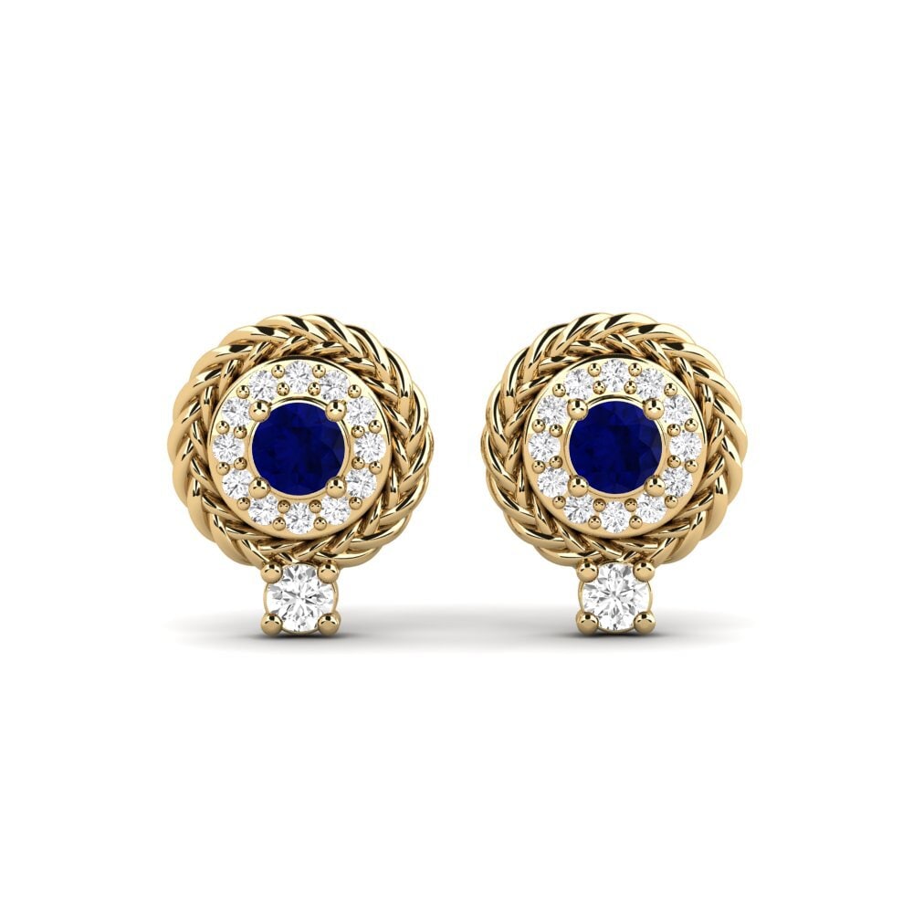 Ronde Saphir Boucle d'oreille femme Blume
