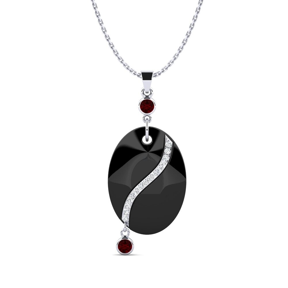 950 Platinum Garnet Women's Pendant Blumenthal
