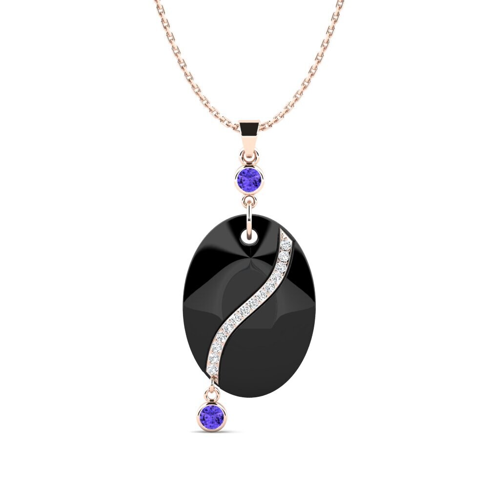 9ct Rose Gold Tanzanite Women's Pendant Blumenthal